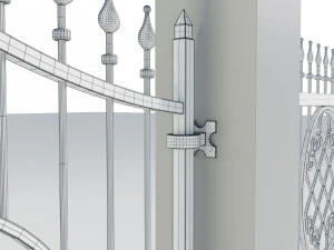 Wrought Iron Gate 5 3D Model