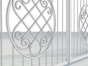 Wrought Iron Gate 5 Model 3D