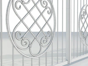 Wrought Iron Gate 5 3D Model