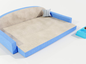 Pet Bed and Bowl 3D Model