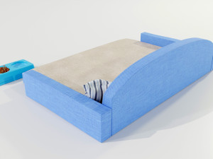 Pet Bed and Bowl 3D Model