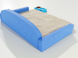 Pet Bed and Bowl 3D Model