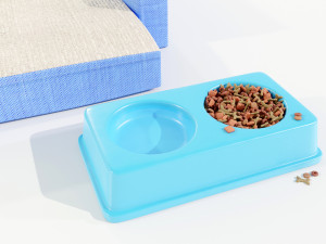 Pet Bed and Bowl 3D Model