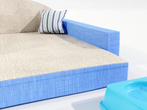 Pet Bed and Bowl 3D Model