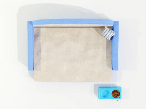 Pet Bed and Bowl 3D Model