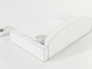 Pet Bed and Bowl 3D Model