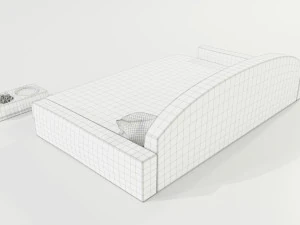 Pet Bed and Bowl 3D Model