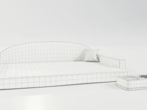 Pet Bed and Bowl 3D Model