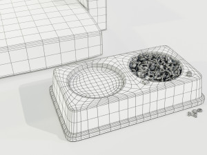 Pet Bed and Bowl 3D Model