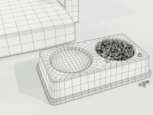 Pet Bed and Bowl 3D Model
