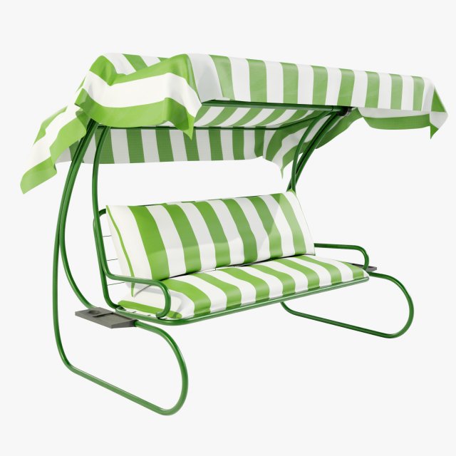 Garden Swing Model 3D .c4d .max .obj .3ds .fbx .stl .blend 