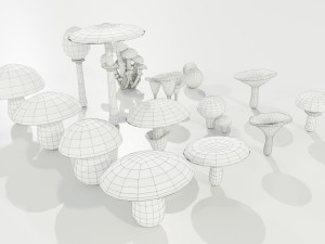 Mushrooms Collection 3Dモデル