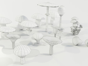 Mushrooms Collection 3Dモデル