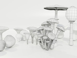 Mushrooms Collection 3Dモデル