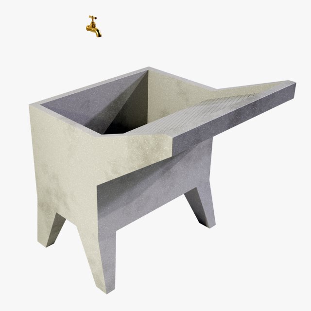 Italian Grit Washtub Modelo 3D .c4d .max .obj .3ds .fbx .stl .blend 