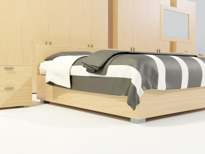 Bedroom Complete Furniture Set Modelo 3D