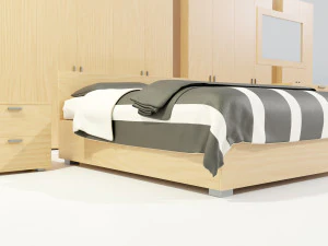 Conjunto completo de m&oacute;veis para quarto Modelo 3D