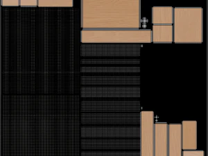 Conjunto completo de m&oacute;veis para quarto Modelo 3D