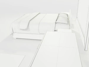 Conjunto completo de m&oacute;veis para quarto Modelo 3D