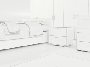 Bedroom Complete Furniture Set Modelo 3D