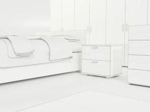 Conjunto completo de m&oacute;veis para quarto Modelo 3D