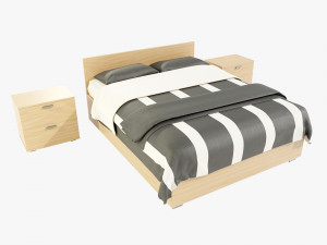 Double Bed 3D Model