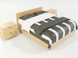 Double Bed 3D Model