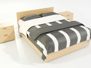 Double Bed 3D Model
