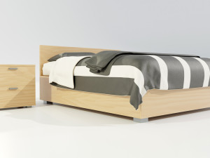 Double Bed Modèle 3D