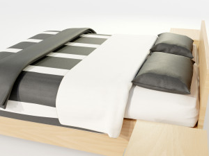 Double Bed Modèle 3D