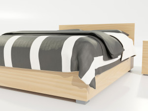 Double Bed Modèle 3D