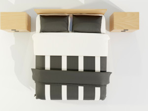 Double Bed Modèle 3D