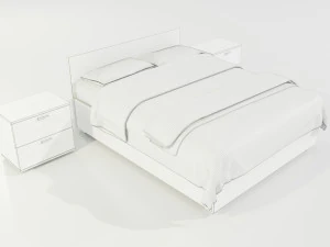 Double Bed 3D Model