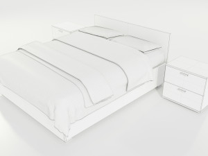 Double Bed Modèle 3D