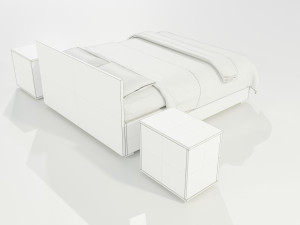Double Bed Modèle 3D