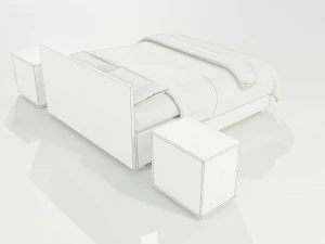 Double Bed 3D Model