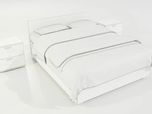 Double Bed 3D Model