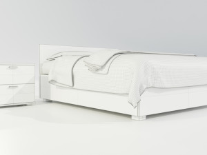 Double Bed Modèle 3D