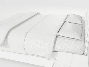 Double Bed Modèle 3D