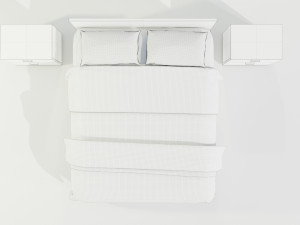 Double Bed Modèle 3D
