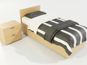 Single Bed 3D Model