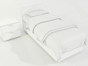 Single Bed 3D Model