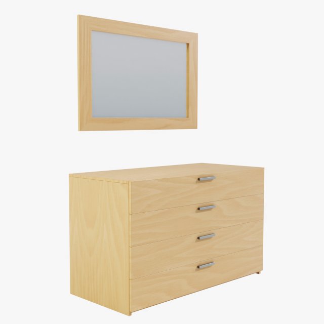 Drawers 3D Модель .c4d .max .obj .3ds .fbx .stl .blend 