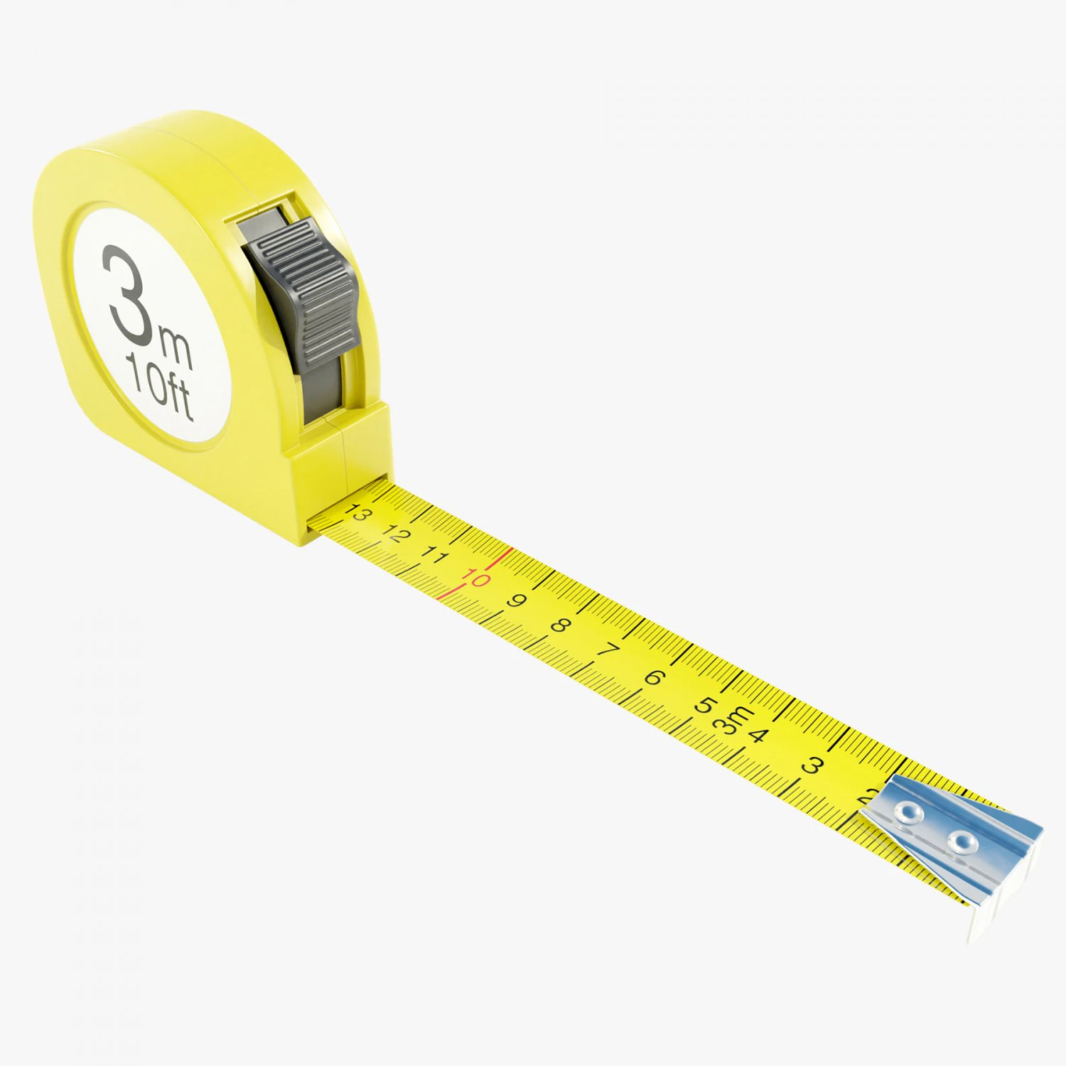 Metal Tape Measure 3D Model .c4d .max .obj .3ds .fbx .stl .blend 