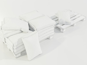 Pallet with Cement Bags 3Dモデル