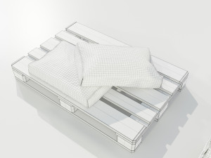 Pallet with Cement Bags 3Dモデル