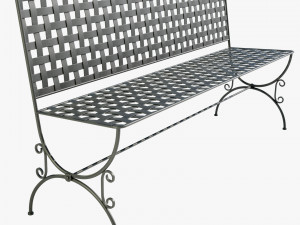 Wrought Iron Bench 3D Модель