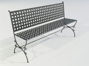 Wrought Iron Bench 3D Модель
