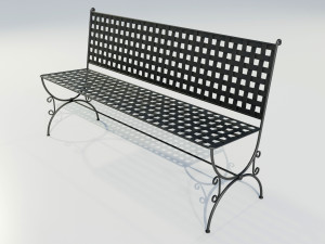 Wrought Iron Bench 3D Модель