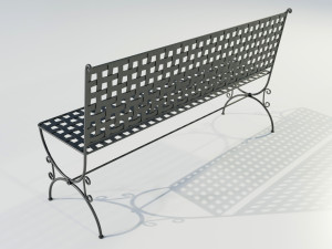 Wrought Iron Bench 3D Модель